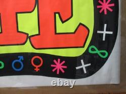 LIFE Vintage black light Poster Vintage 1970's choose life peace love 19411