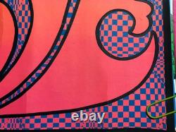 LIVE A LIFE OF LOVE VINTAGE 1970's HIPPIE HEADSHOP BLACKLIGHT POSTER -NICE
