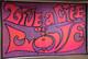 Live A Life Of Love Vintage 1970's Hippie Headshop Blacklight Poster -read