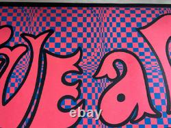 LIVE A LIFE OF LOVE VINTAGE 1970's HIPPIE HEADSHOP BLACKLIGHT POSTER -READ