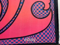 LIVE A LIFE OF LOVE VINTAGE 1970's HIPPIE HEADSHOP BLACKLIGHT POSTER -READ