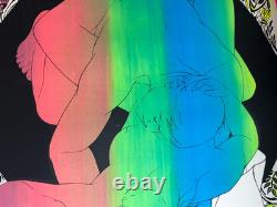 LOVE ECSTASIA VINTAGE 1970 HIPPIE HEADSHOP BLACKLIGHT POSTER By LEAD MEDIA NICE