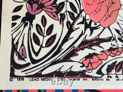 LOVE ECSTASIA VINTAGE 1970 HIPPIE HEADSHOP BLACKLIGHT POSTER By LEAD MEDIA NICE