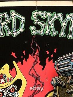 LYNYRD SKYNYRD 1980 Vintage Blacklight Felt Velvet Poster Fly High Oh Free Bird
