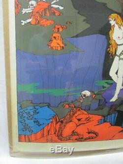 Lady And The Dragon Black Light Vintage Poster 1970's Cng384