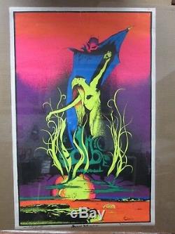 Large Vintage Black Light Poster 1971 Devil Woman Inv#G1346