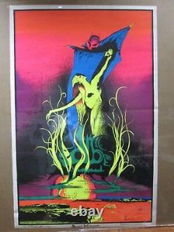 Large Vintage Black Light Poster 1971 Devil Woman Inv#G2227