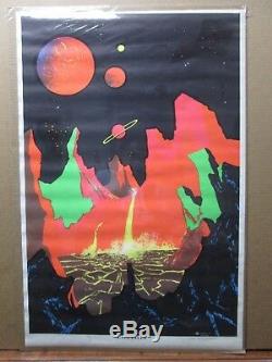 Lava Falls 1970 Black Light Poster other worlds Inv#G3183