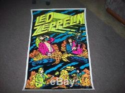 Led Zeppelin 23x35 Beautiful Flocked Blacklight Poster