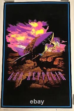Led Zeppelin Earth Rift Vintage Blacklight Poster