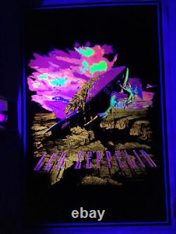 Led Zeppelin Earth Rift Vintage Blacklight Poster