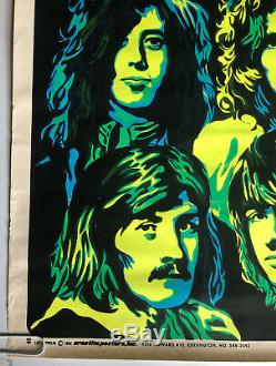 Led Zeppelin Original Vintage Blacklight Poster 1969 Music Pinup Beeghly UV