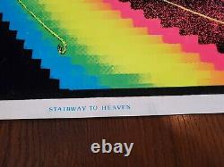 Led Zeppelin Stairway to Heaven 1982 Funky Enterprises Black Light Poster 35x23