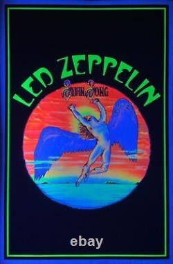 Led Zeppelin Swan Song Vintage Black Light Poster 23 x 35