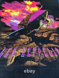 Led Zeppelin earth rift original vintage poster blacklight 1997 Psychedelic