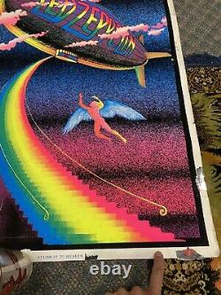 Led Zepplin 2335 Vintage Stairway To Heaven Poster 2335 Felt Black light