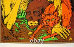 Legit Vtg 1971 HOLY GRAIL Houston Blacklight Poster STONED FANTASY Psyche VVHTF