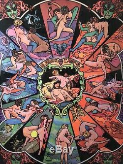 Les Dames Zodiac - Vintage Black Lite Lesbian Sex Positions Zodiac Poster