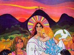 Let The Children Come To Me Vintage 1970 Full Color Jesus Poster -nice