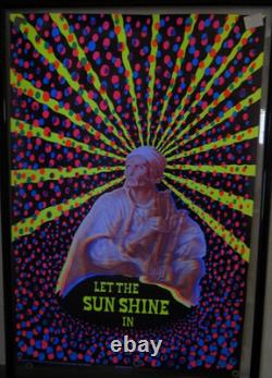 Let The Sun Shine In Vintage Blacklight Psychedelic Poster 1970 East Totem West