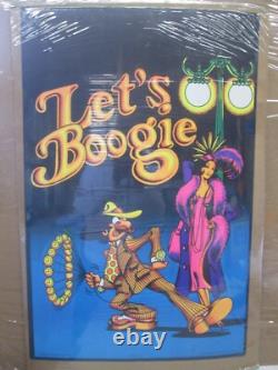 Let's Boogie Black Light Psychedelic Vintage Poster 1972 Cng2815