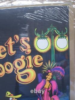 Let's Boogie Black Light Psychedelic Vintage Poster 1972 Cng2815