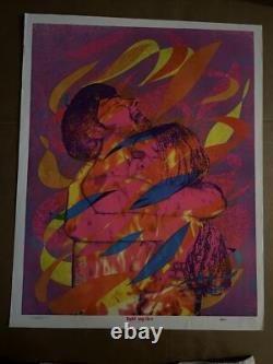 Light my fire vintage blacklight poster couple embrace Olsen 1967 headshop
