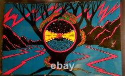 Lightning 1970 Vintage Blacklight Poster The Third Eye Inc, Ny