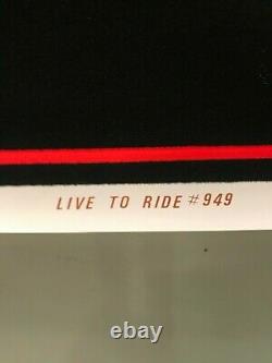 Live To Ride 949 Vintage NOS Blacklight Poster 23x 35 Motorcycles Harley 1981