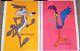 Looney Tunes Blacklight 2 Posters 1970s Artko Mint Road Runner Coyote Warner Bro
