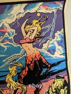 Lot 2 Black Light Posters Fantasy Originals Inc. Hollywood CA 1975 1977 Vintage