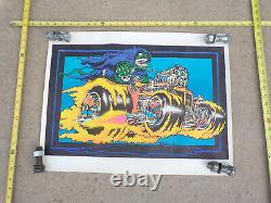 Lot 5 Vintage Blacklight Posters 1970s 70's Dennis The Menace Biker Suggestive