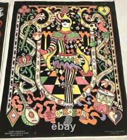 Lot of (6) Western Graphics Black Light Posters (Made USA) Fuzzy Velvet