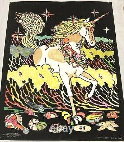 Lot of (6) Western Graphics Black Light Posters (Made USA) Fuzzy Velvet