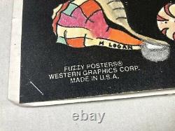 Lot of (6) Western Graphics Black Light Posters (Made USA) Fuzzy Velvet