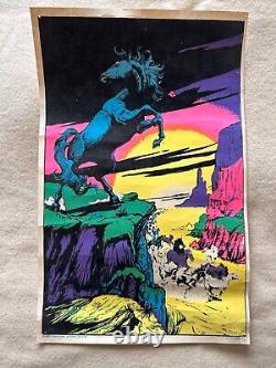 Lot of 7 Vtg 70s BLACKLIGHT POSTERS