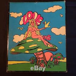 Lot of 9 Vintage Original 1972 Kaymac Blacklight Posters 17 X 14 Black Light