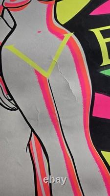 Love Garden VINTAGE 1970 BLACKLIGHT HEADSHOP POSTER By Jms. Platte Foster 29x22