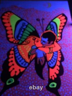 Love Is A Beautiful Butterfly 1971 Classic Vintage Blacklight Poster Rare Origi