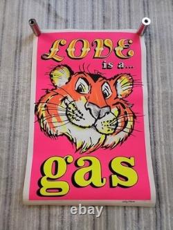 Love Is A Gas Poster Original Vintage 1969 Leroy Olson Esso Fuel