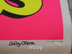 Love Is A Gas Poster Original Vintage 1969 Leroy Olson Esso Fuel