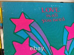 Love Is All You Need Vintage 1970 Greetings Gemini Blacklight Poster Company