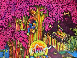 MAGIC FOREST VINTAGE 1971 BLACKLIGHT HEADSHOP POSTER By PETAGNO III -NICE