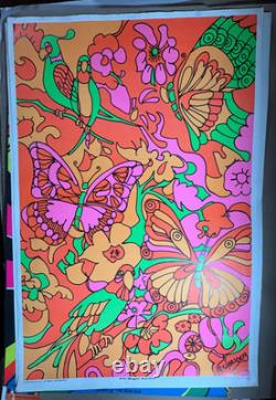 MAGIC GARDEN VINTAGE 1968 BLACKLIGHT HEADSHOP POSTER CELESTIAL ARTS By R Wander