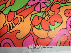 MAGIC GARDEN VINTAGE 1968 BLACKLIGHT HEADSHOP POSTER CELESTIAL ARTS By R Wander