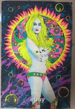 MARYWANNA VINTAGE 1970 PSYCHEDELIC BLACKLIGHT PRO ARTS POSTER By SENA 42.5x 28