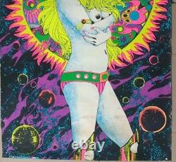 MARYWANNA VINTAGE 1970 PSYCHEDELIC BLACKLIGHT PRO ARTS POSTER By SENA 42.5x 28