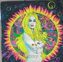 MARYWANNA VINTAGE 1970 PSYCHEDELIC BLACKLIGHT PRO ARTS POSTER By SENA 42.5x 28