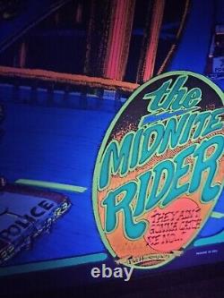 MIDNITE RIDER VINTAGE 1973 BLACKLIGHT HEADSHOP POSTER By BILL HOORMAN -NICE