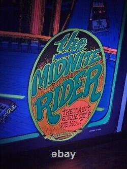 MIDNITE RIDER VINTAGE 1973 BLACKLIGHT HEADSHOP POSTER By BILL HOORMAN -NICE